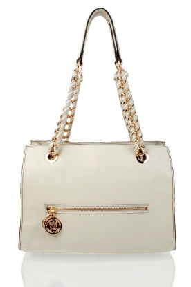 Leather shoulder bag Essential | ivory