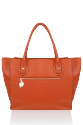 Leather shopper Essential | orange