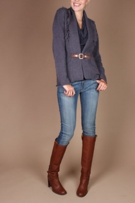 Hunkydory | Wollen vest Brockton | marine melange