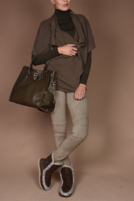 Hunkydory | Wollen Cape | olijf