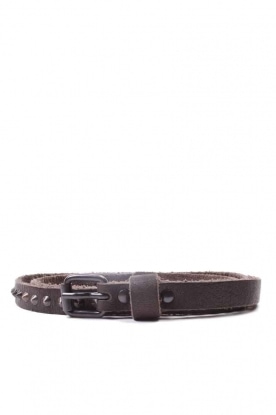 Leather belt Smog | dark grey