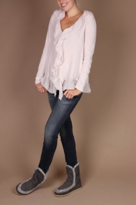 Hunkydory | Tuniektop Paxton Ruffle | zachtroze