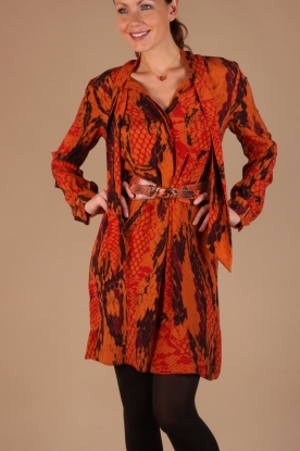 Hale Bob |  Silk blouse dress Katy | orange