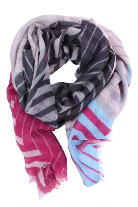 Wool Scarf Zig Zag | red