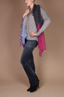Moment by Moment |  Wool Scarf Zig Zag | red