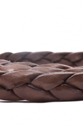 Martinica | Leather belt Braided | brown