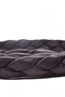 Martinica | Leather belt Braided | grey