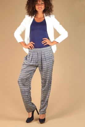 Fairly |  Printed pants Maria | blue