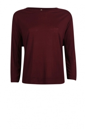 Silk t-shirt Koray | burgandy red Silk t-shirt Koray | burgandy red