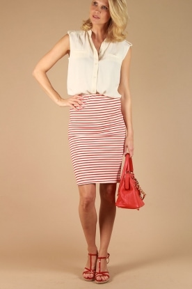 Fairly |  Skirt Lara | white/red