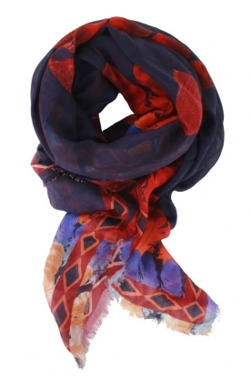 Scarf Feathers Square | multi