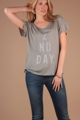2ND DAY |  T-shirt Brand Shine | grey