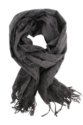 Scarf Snake print | dark grey