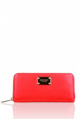 Leather wallet Jet Set | red