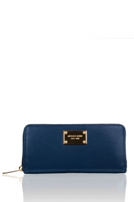 Leather wallet Jet Set | navy