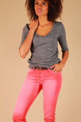 Fine Collection |  Top Maxime | dark grey