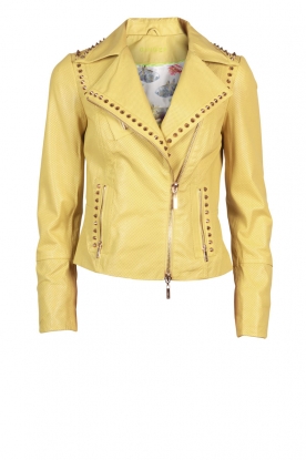 Studded biker jacket Vineyard | yellow