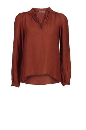  Silk tunic top Ariana | bruin 