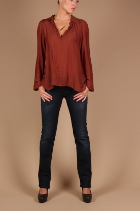  Silk tunic top Ariana | bruin 