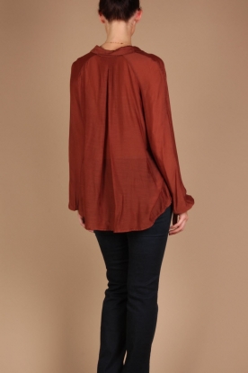  Silk tunic top Ariana | bruin 