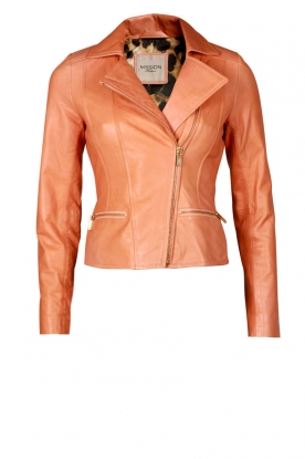 Leather bikerjacket Otto | coral Leather bikerjacket Otto | coral