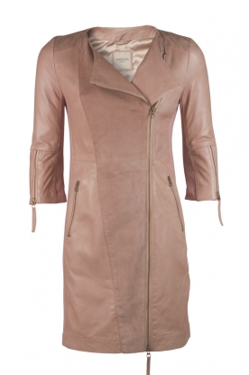Leather dress Sari | nude/camel