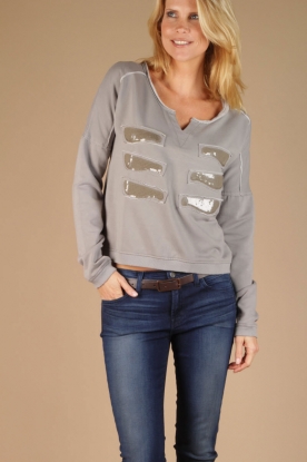 Hunkydory |  Sweater Sanibel Sparkleshirt | grey
