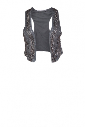 Top paillettes Beryl | smokey blue