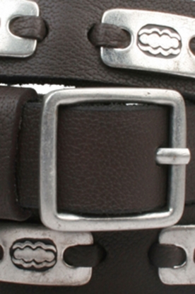 Hunkydory |  Leather belt Lea | dark brown