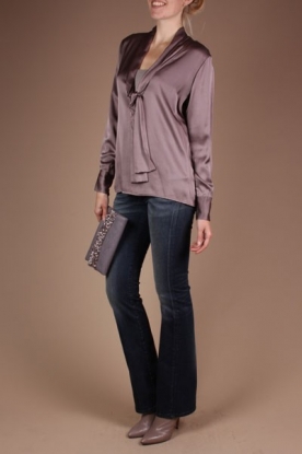 Ambre Babzoe |  Silk blouse Boxy | brunette