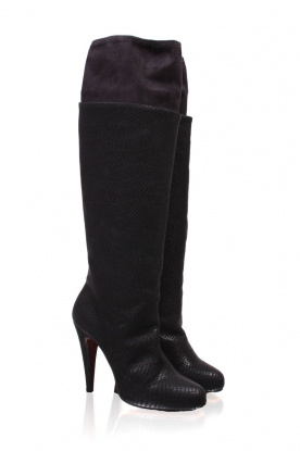 Leather boots Monica | night blue