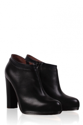 Leather Low boot Donna | black