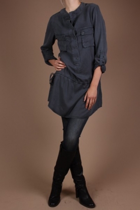 SACK'S |  Tencel blouse Midnight | smokey blue