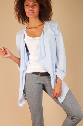 Not Shy |  Linen cardigan Jila | light blue