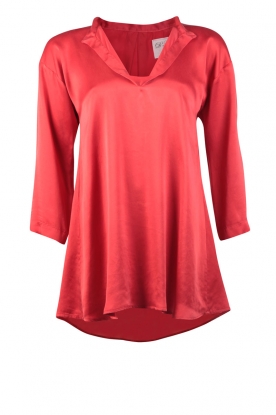 Silk tunic top Joan | red