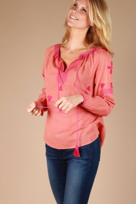 Antik Batik |  Blouse midtown | coral
