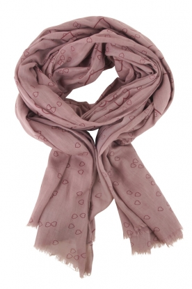 Scarf Hearts | bordeaux