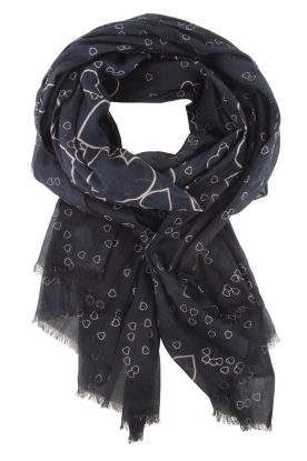 Scarf Hearts | blauw