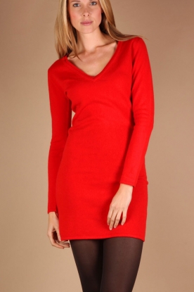 Not Shy |  Cashmere dress Amber | red