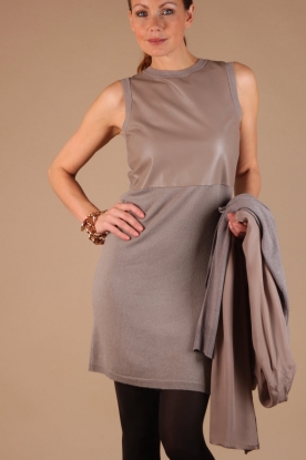 Not Shy |  Cashmere dress Georgia | taupe