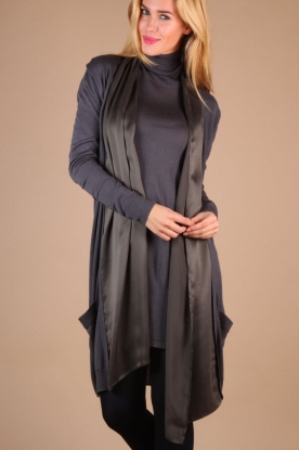 Not Shy |  Silk cardigan Sienna | grijs