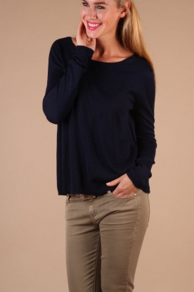 Not Shy |  Silk sweater Tinsly | dark blue