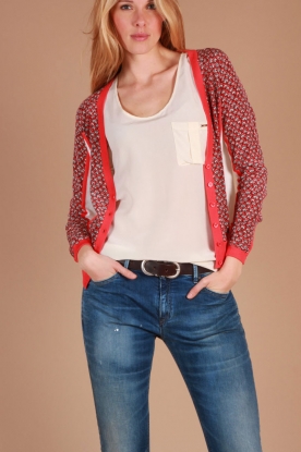 Paul & Joe |  Silk cardigan Belfort | red