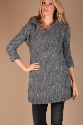 Not Shy |  Oversized sweater Mandy | grey
