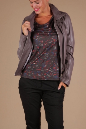 Patrizia Pepe |  Leather jacket Misty | grey