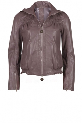 Leather jacket Misty | grey