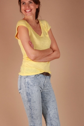 7 For All Mankind |  Raglan t-shirt Vi | yellow