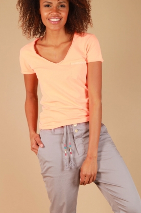 Leather Crown |  Shirt Cri | neon orange