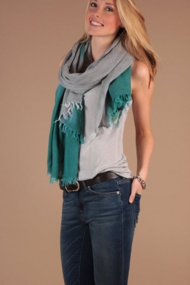7 For All Mankind |  Scarf Grey delight | turquoise