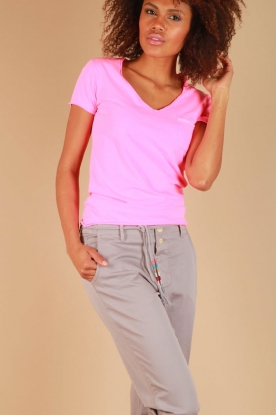 Leather Crown |  Shirt Cri | neon pink